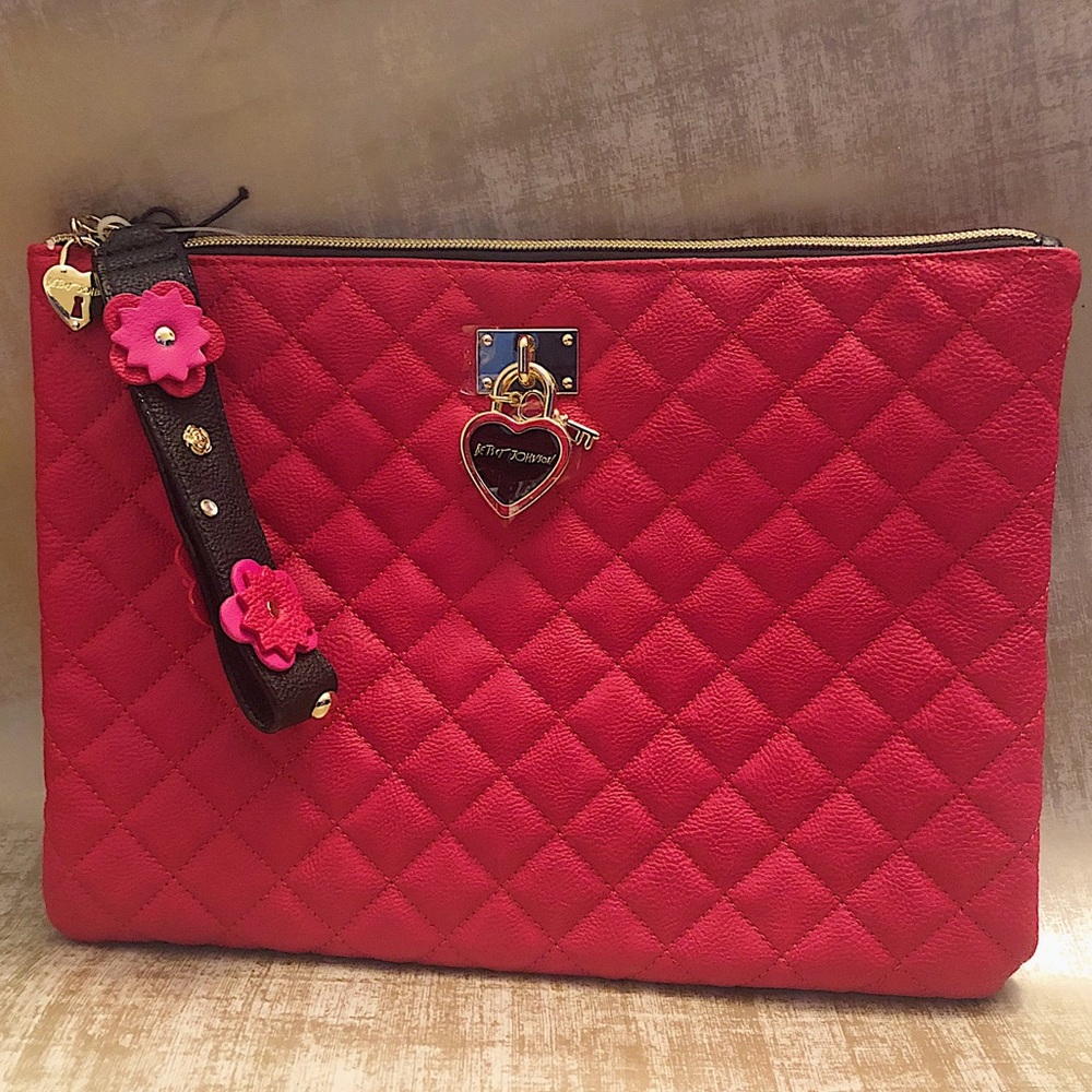 Betsey Johnson large clutch bag.